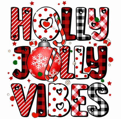 Holly Jolly Vibes - UVDTF Decal for cups/hard surfaces sticker