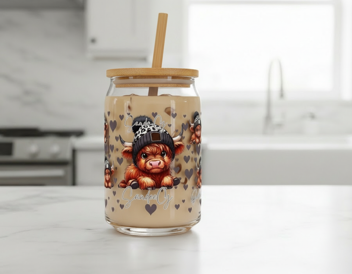 Baby Highland Cow #2 - UVDTF Wrap for cups/hard surfaces sticker