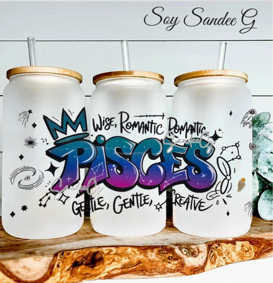 Graffiti Pisces - UVDTF Wrap for cups/hard surfaces sticker