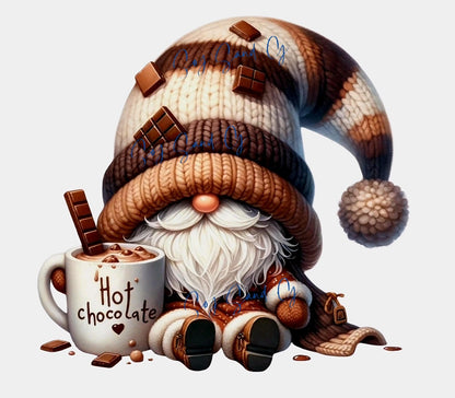 Hot Chocolate Mug Gnome - UVDTF Decal for cups/hard surfaces sticker