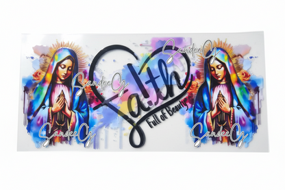 Faith Virgen - UVDTF Wrap for cups/hard surfaces sticker