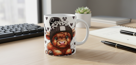 Baby Highland Cow #2 - UVDTF Wrap for cups/hard surfaces sticker