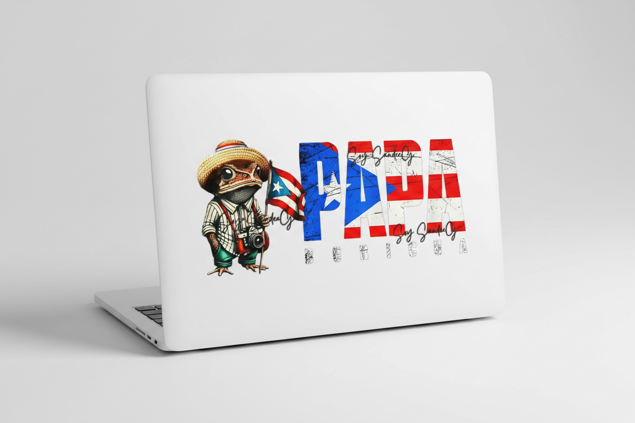Papa Boricua - UVDTF Wrap for cups/hard surfaces sticker