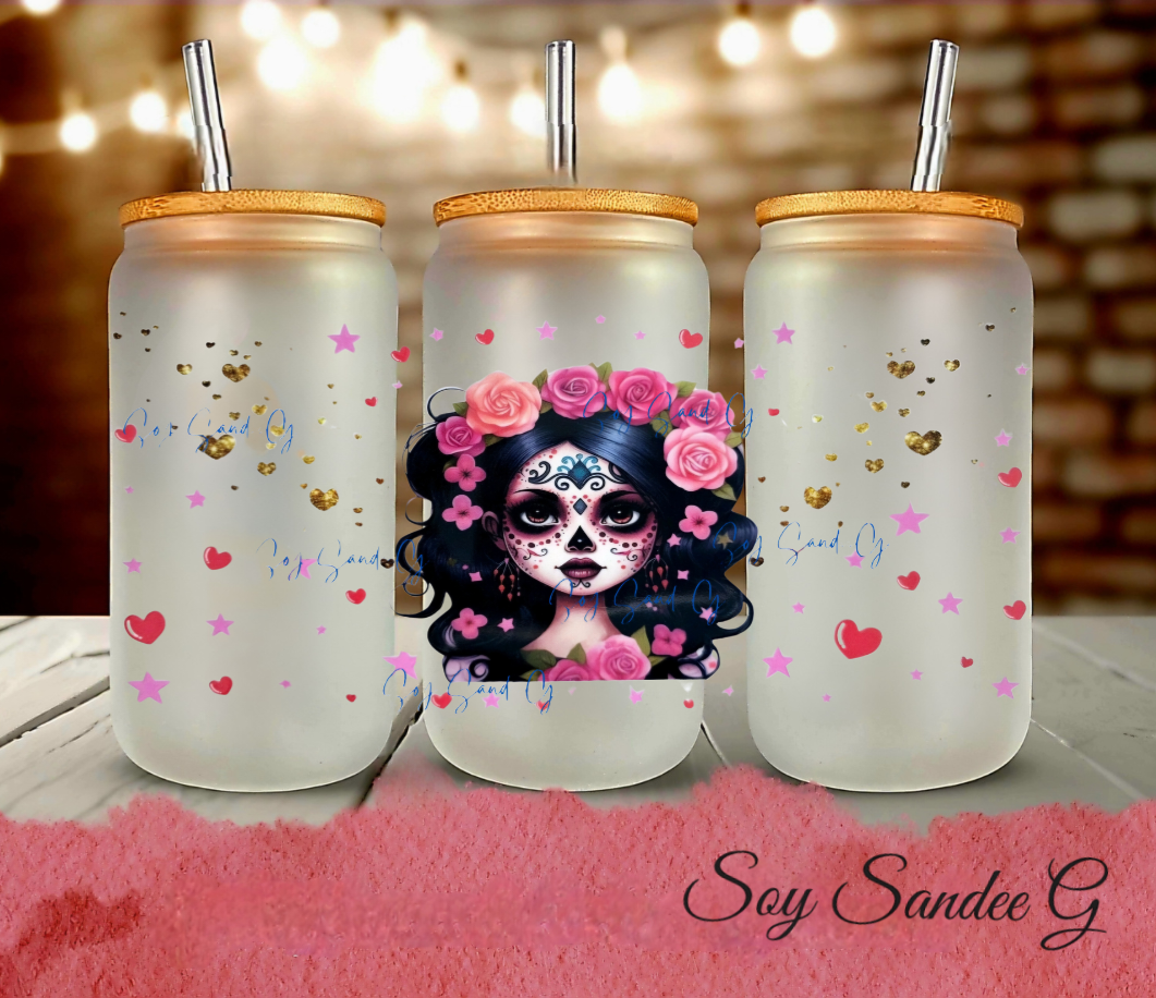 Envoltura UVDTF de Belleza del Día de los Muertos