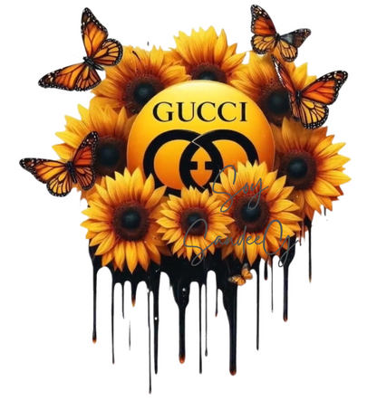 Gucci Yellow Flowers - UVDTF Decal for cups/hard surfaces sticker