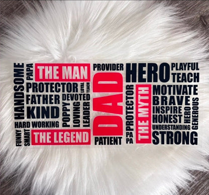 Dad Greatness - UVDTF Wrap for cups/hard surfaces sticker