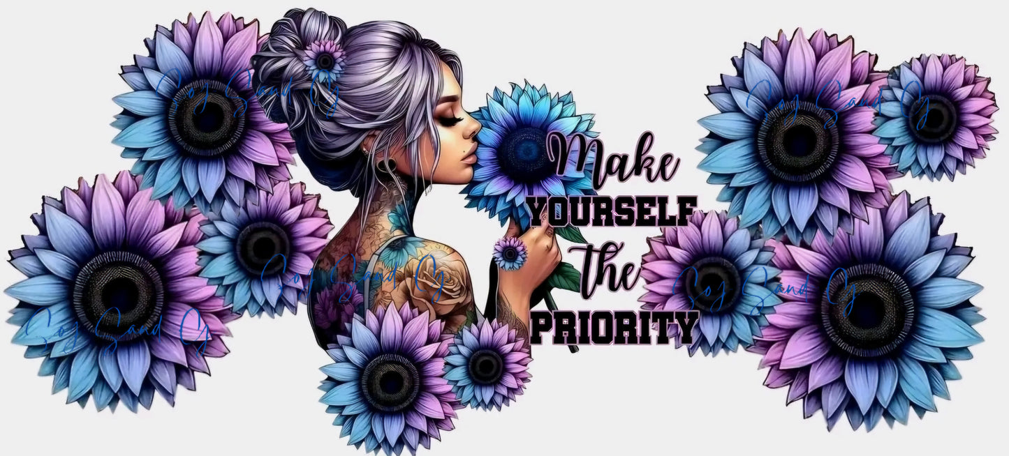 Make Yourself the Priority - UVDTF Wrap for cups/hard surfaces sticker