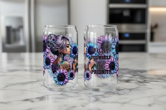 Make Yourself the Priority Sunflowers - UVDTF Wrap for cups/hard surfaces sticker