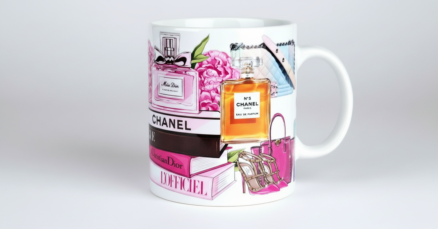 Chanel Perfume - UVDTF wrap for cups/hard surfaces sticker