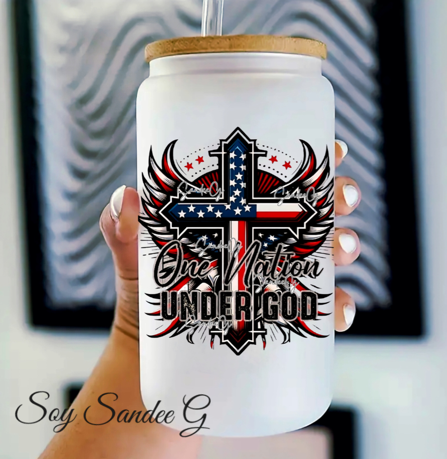 One Nation Under God - UVDTF Decal for cups/hard surfaces sticker