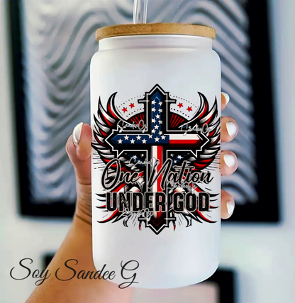 One Nation Under God - UVDTF Decal for cups/hard surfaces sticker