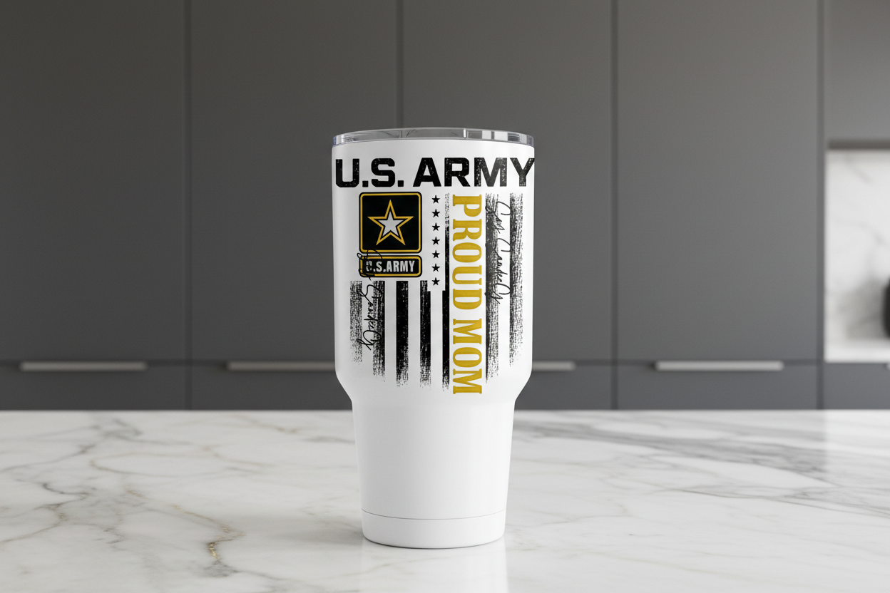 U.S. Army Proud Mom - UVDTF Decal for cups/hard surfaces sticker
