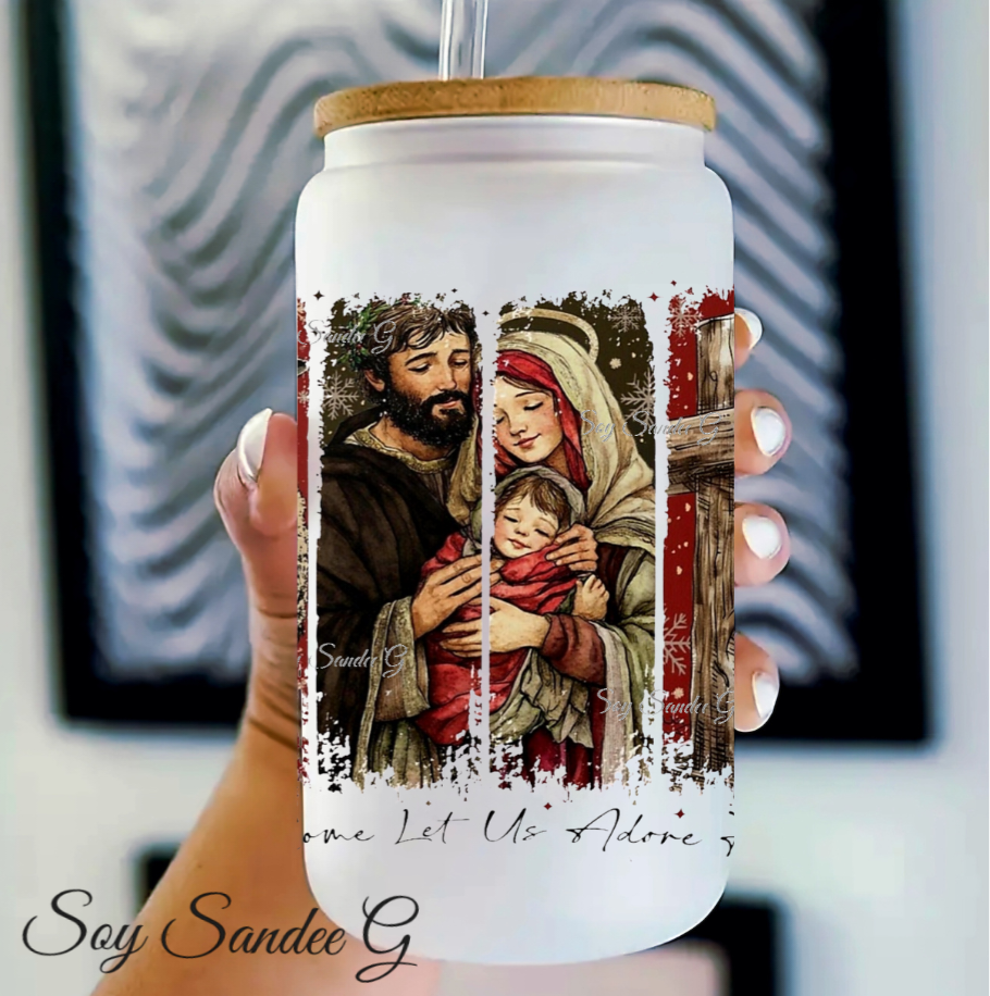 Oh Come Let Us Adore Him - UVDTF Decal for cups/hard surfaces sticker