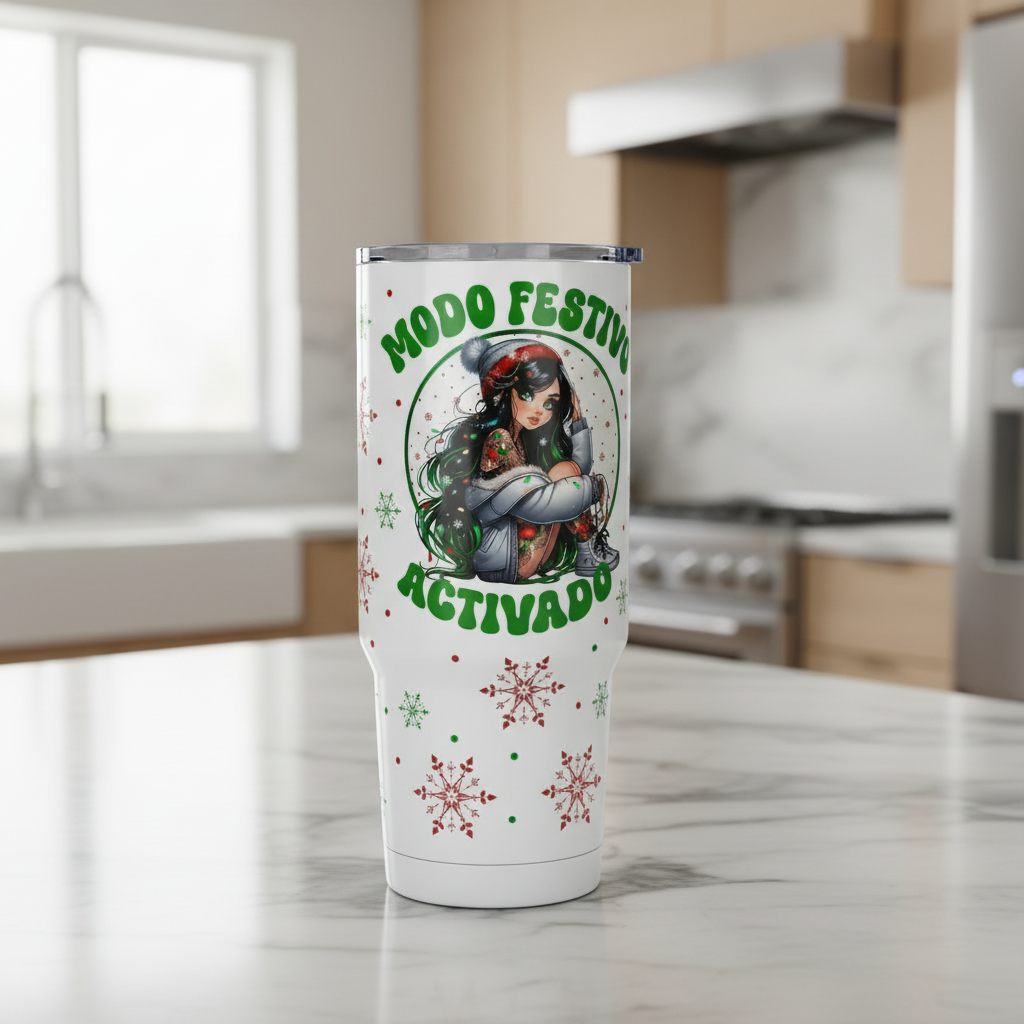 Modo Festivo (Festive Mode) - UVDTF wrap for cups/hard surfaces sticker