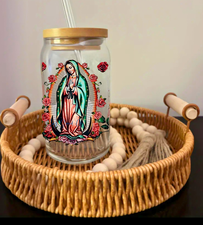 Virgen de Guadalupe & Roses #2 - UVDTF Wrap for cups/hard surfaces