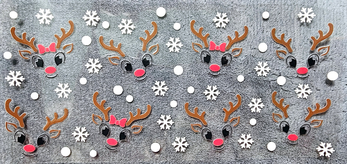 Reindeers Faces - UVDTF Wrap