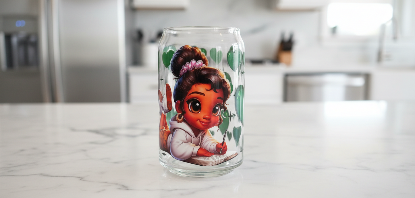 Dark Green Writing Cutie - UVDTF Wrap for cups/hard surfaces sticker