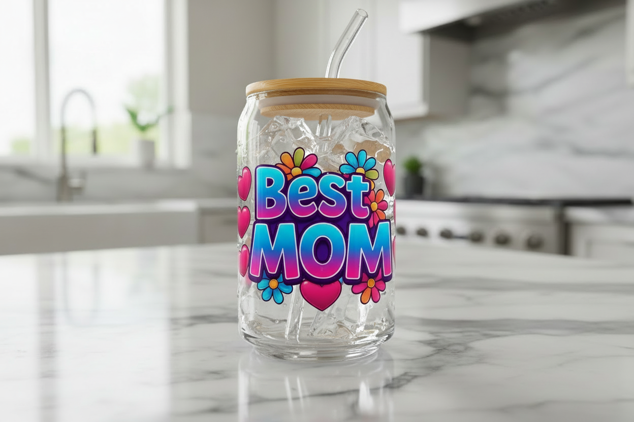 Best Mom #2 - UVDTF wrap for cups/hard surfaces sticker