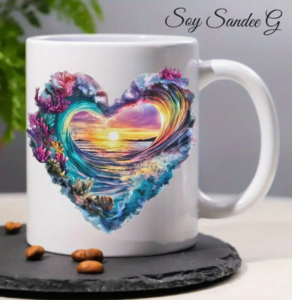 Beach Heart - UVDTF Decal for cups/hard surfaces sticker