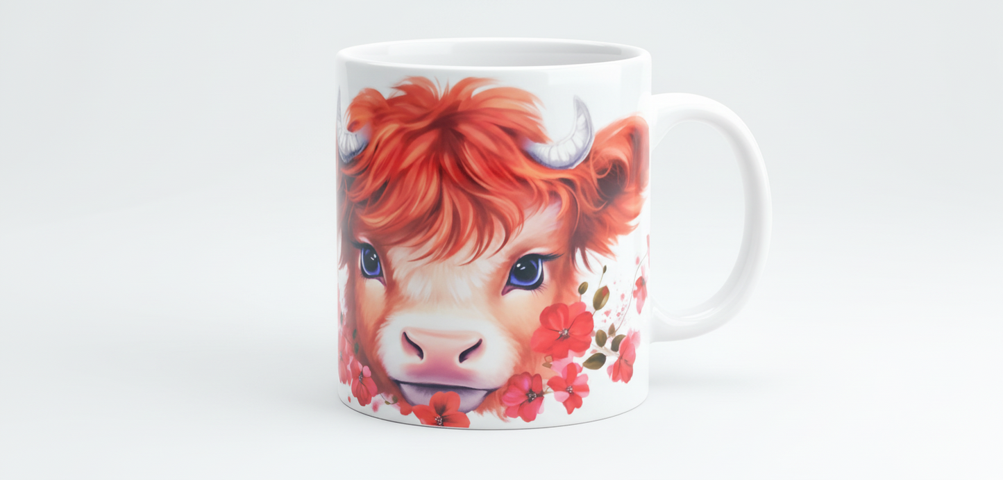 Highland Cow #5 - UVDTF Wrap for cups/hard surfaces sticker