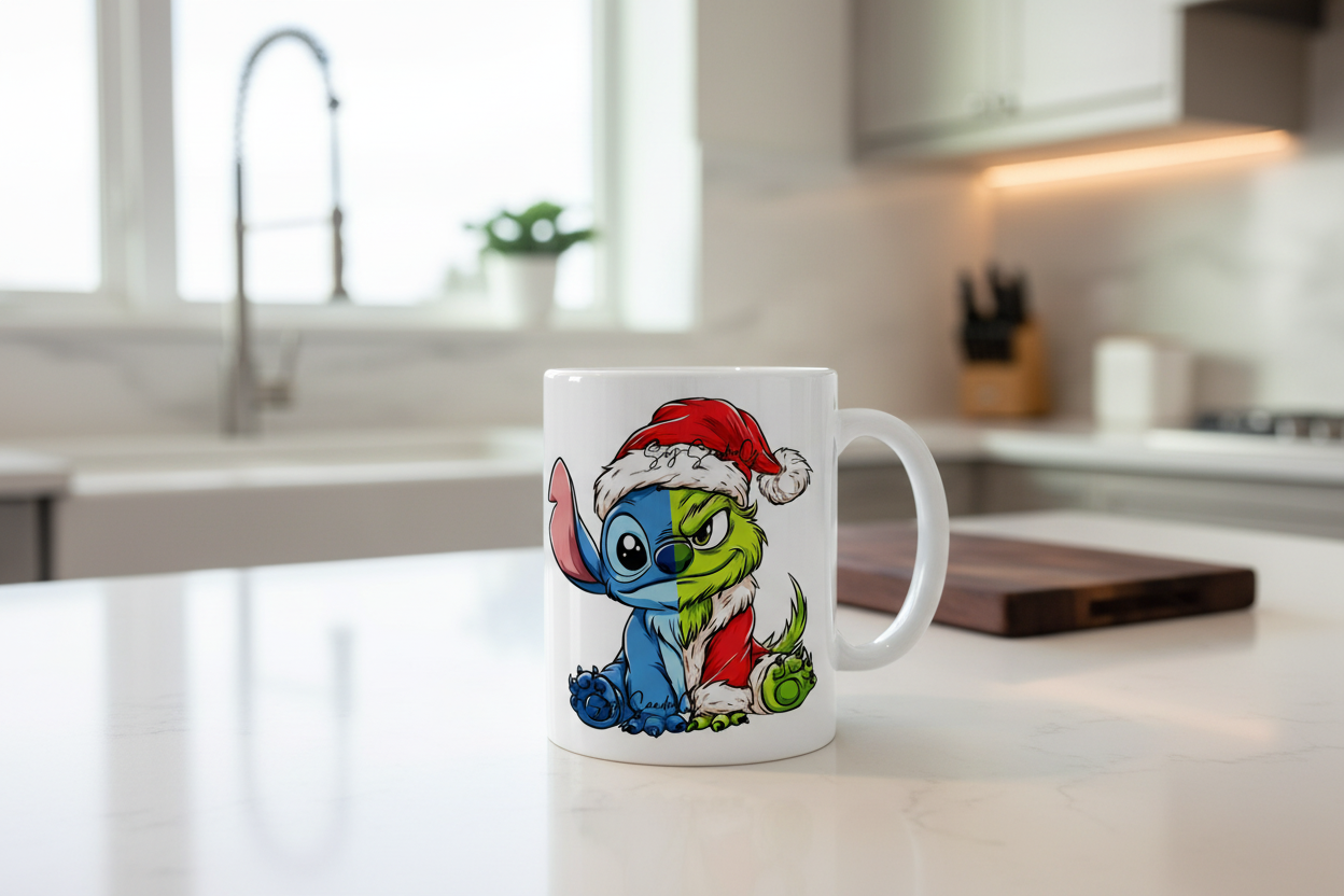 Half Blue/Half Green - UVDTF Decal for cups/hard surfaces sticker