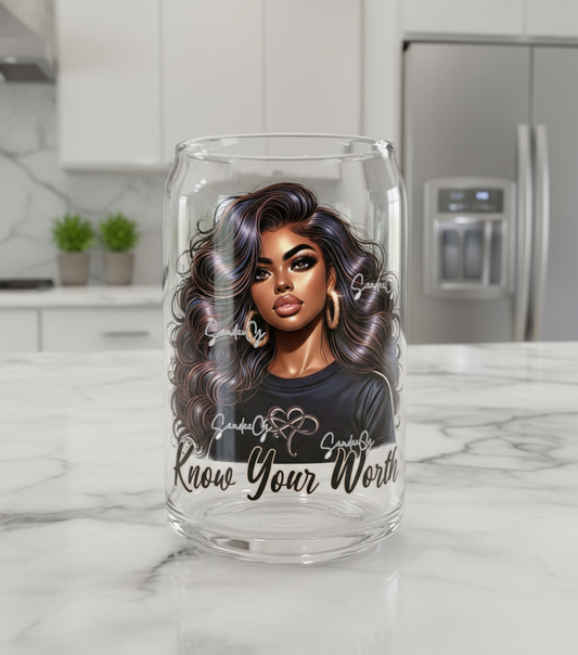 Know Your Worth - UVDTF Decal for cups/hard surfaces sticker