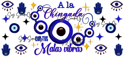 Evil Eye Malas Vibras - UVDTF Wrap for cups/hard surfaces sticker
