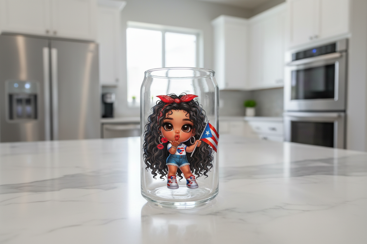 Puerto Rican Cutie #2 - UVDTF Decal for cups/hard surfaces sticker