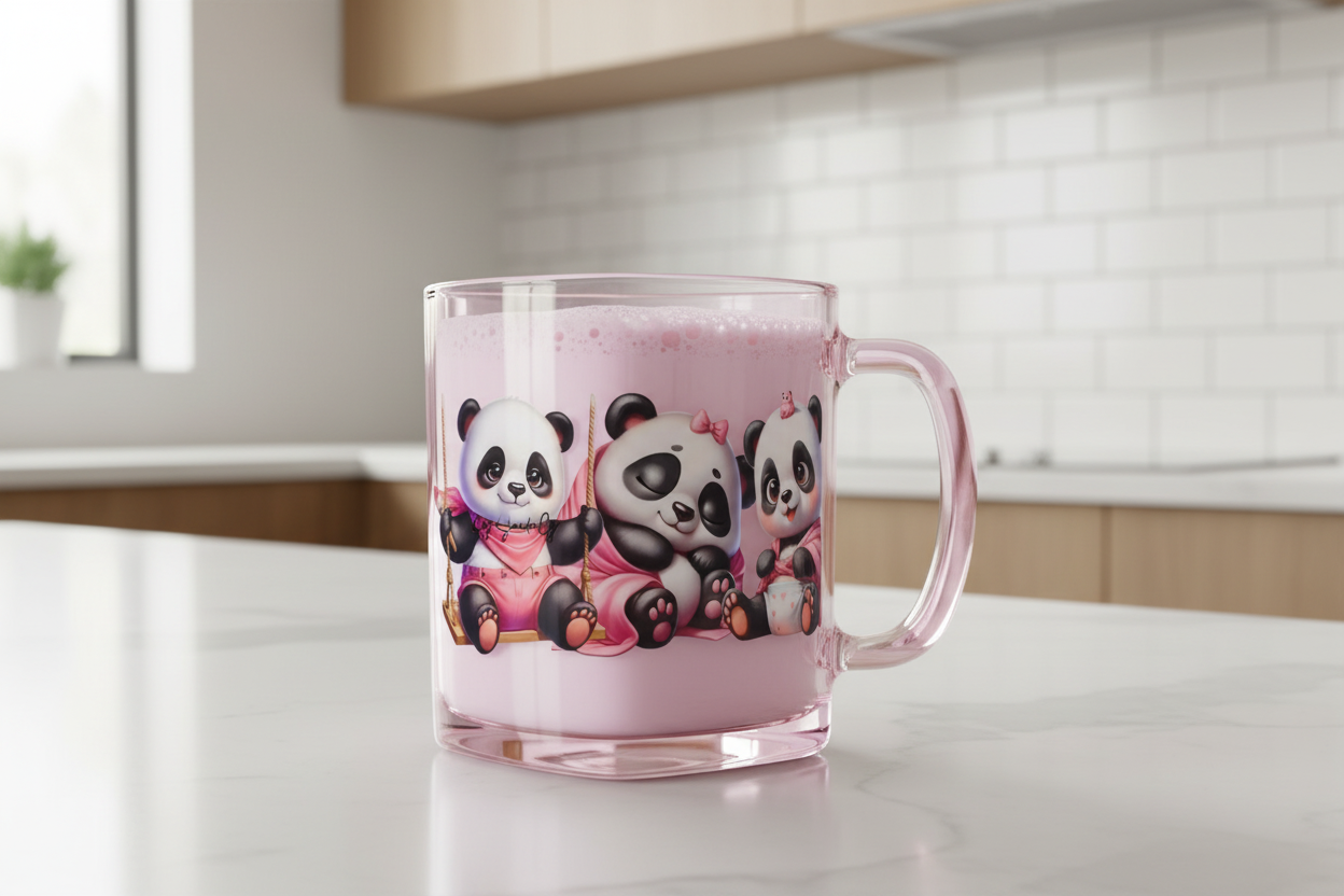 Pandas -  UVDTF wrap for cups/hard surfaces sticker