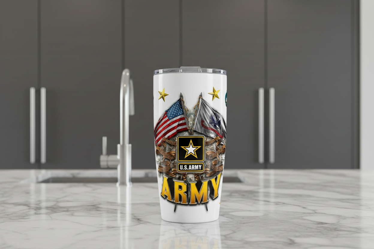Army #1 - UVDTF Wrap for cups/hard surfaces sticker