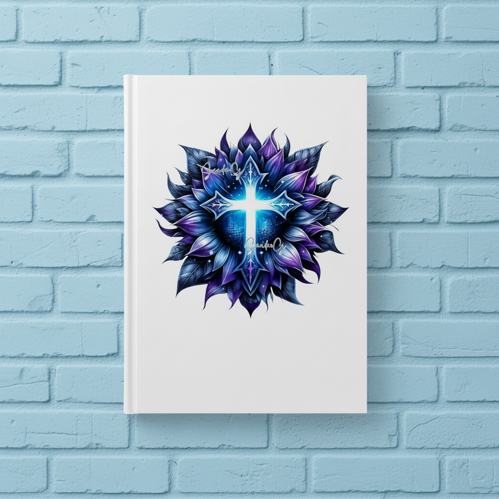 Blue Cross Sunflower - UVDTF Decal for cups/hard surfaces sticker