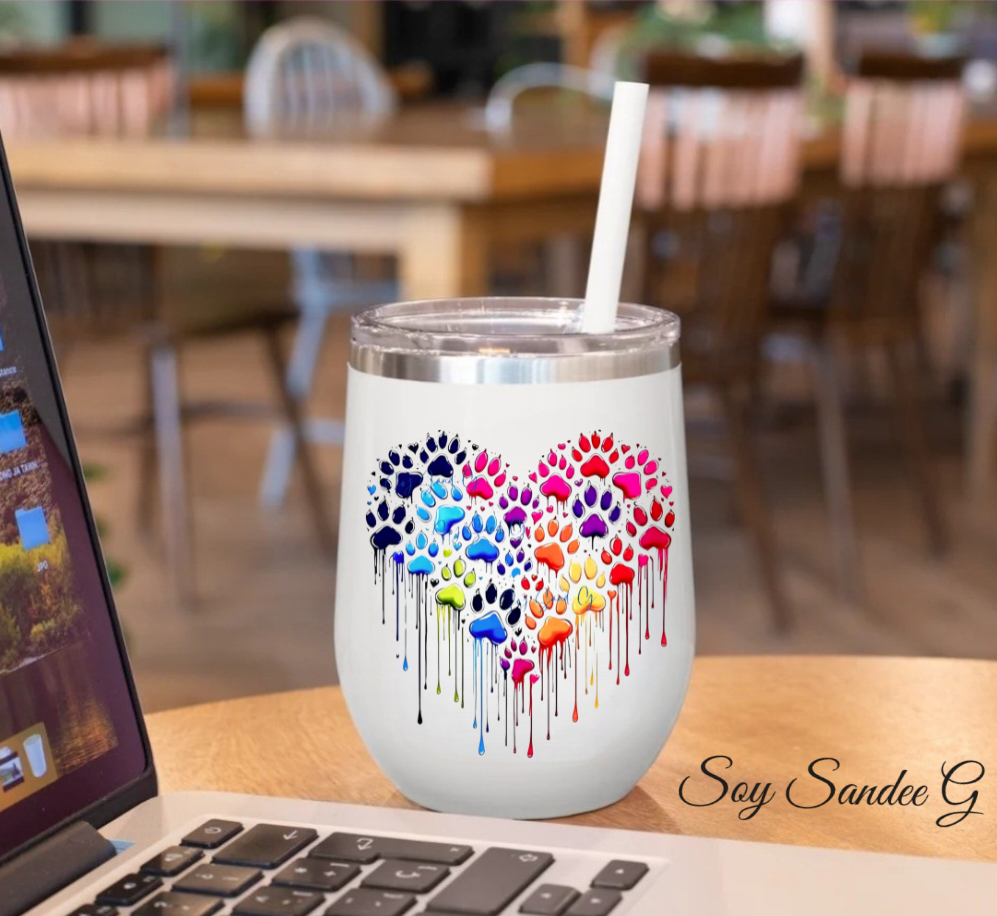 Animal Paw Print Heart - UVDTF Decal for cups/hard surfaces sticker