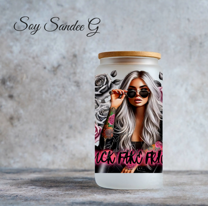 Fake Friends Roses - UVDTF Decal for cups/hard surfaces sticker