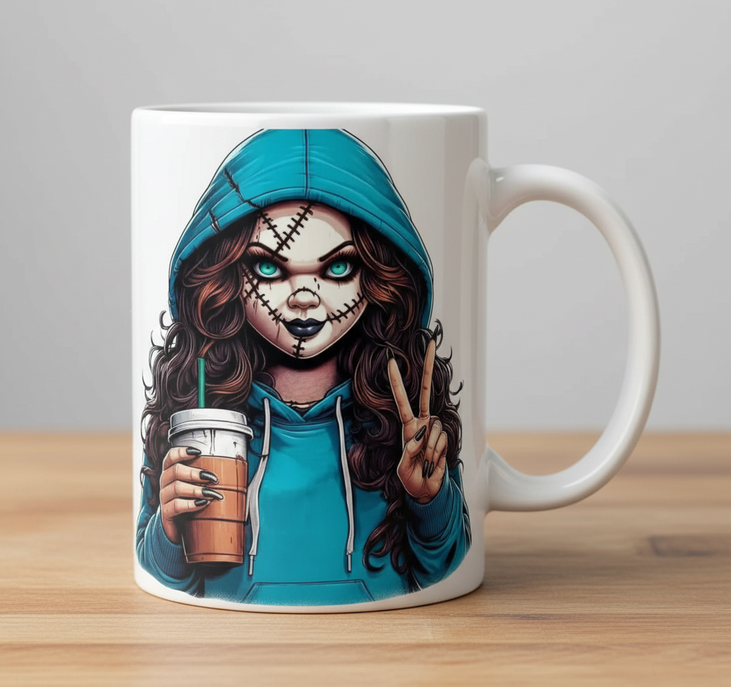 Blue Hoodie Chucky Girl - UVDTF Decal for cups/hard surfaces sticker