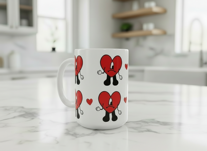 Corazones rojos bailando envoltura UVDTF