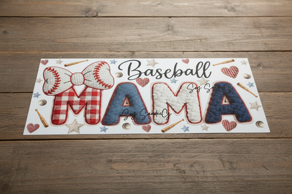 Baseball Mama - UVDTF Wrap for cups/hard surfaces sticker
