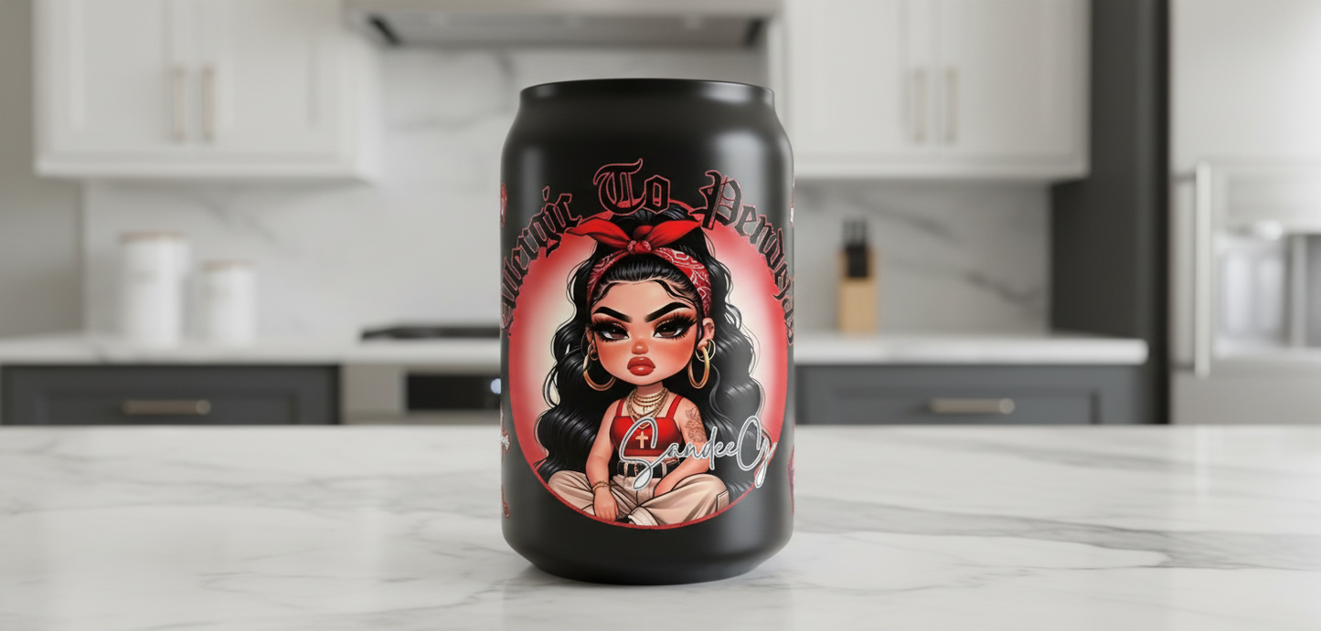 Allergic to Pendejas Red - UVDTF Wrap for cups/hard surfaces sticker