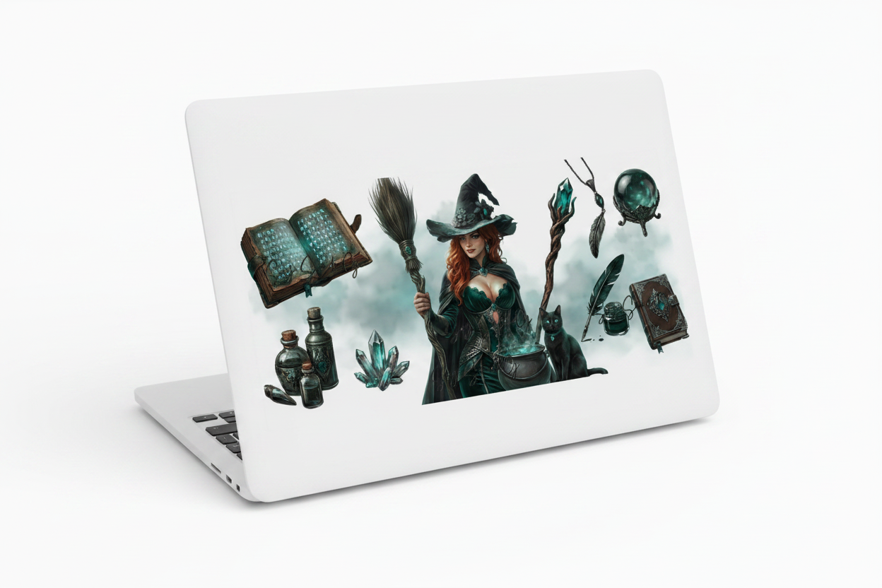 Green Witch - UVDTF Wrap for cups/hard surfaces sticker