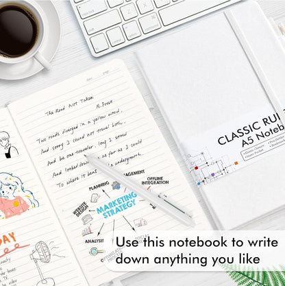 Journal - White Lined Hardback Cover