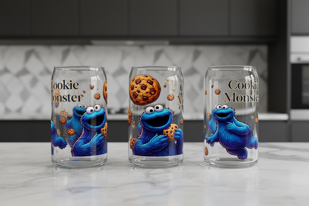Cookie Monster - UVDTF Wrap for cups/hard surfaces sticker