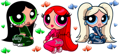 Juicy Power Puff Girls - UVDTF Wrap for cups/hard surfaces sticker