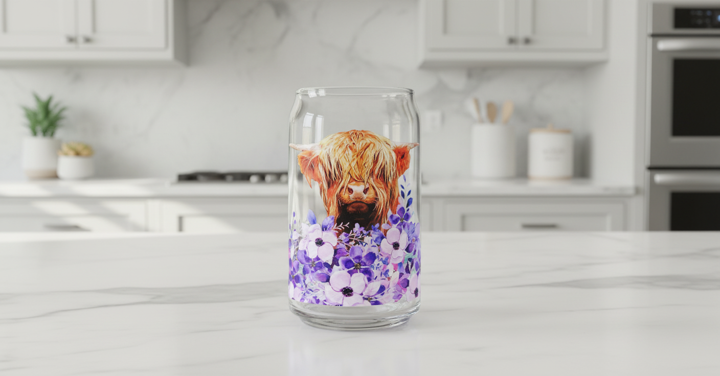 Highland Cow #6 - UVDTF Wrap for cups/hard surfaces sticker