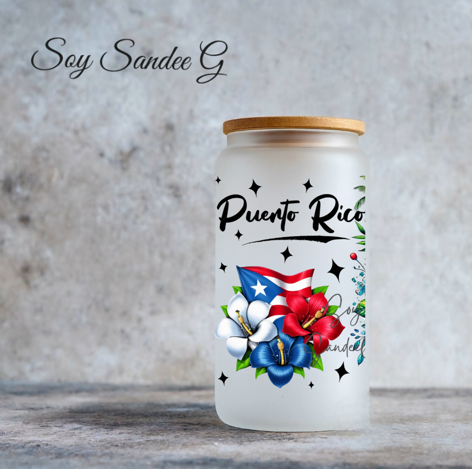 Puerto Rico - UVDTF Wrap for cups/hard surfaces sticker