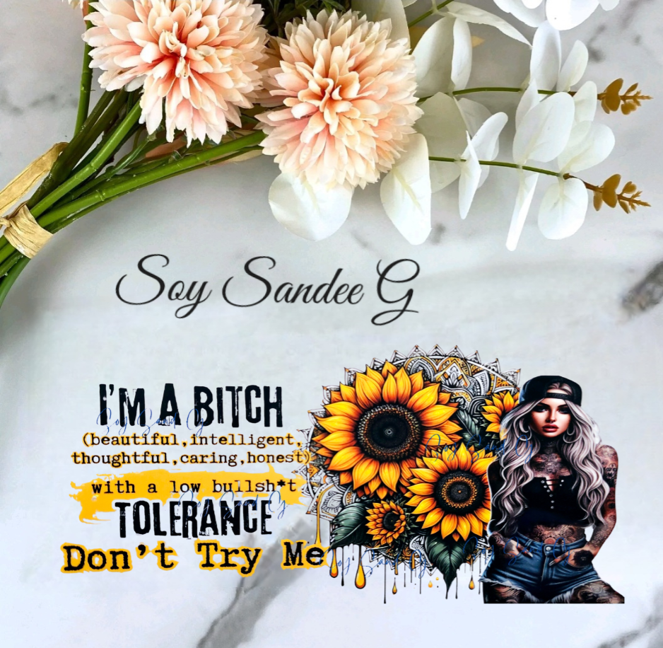 I'm a Bitch (Yellow) - UVDTF Wrap for cups/hard surfaces sticker