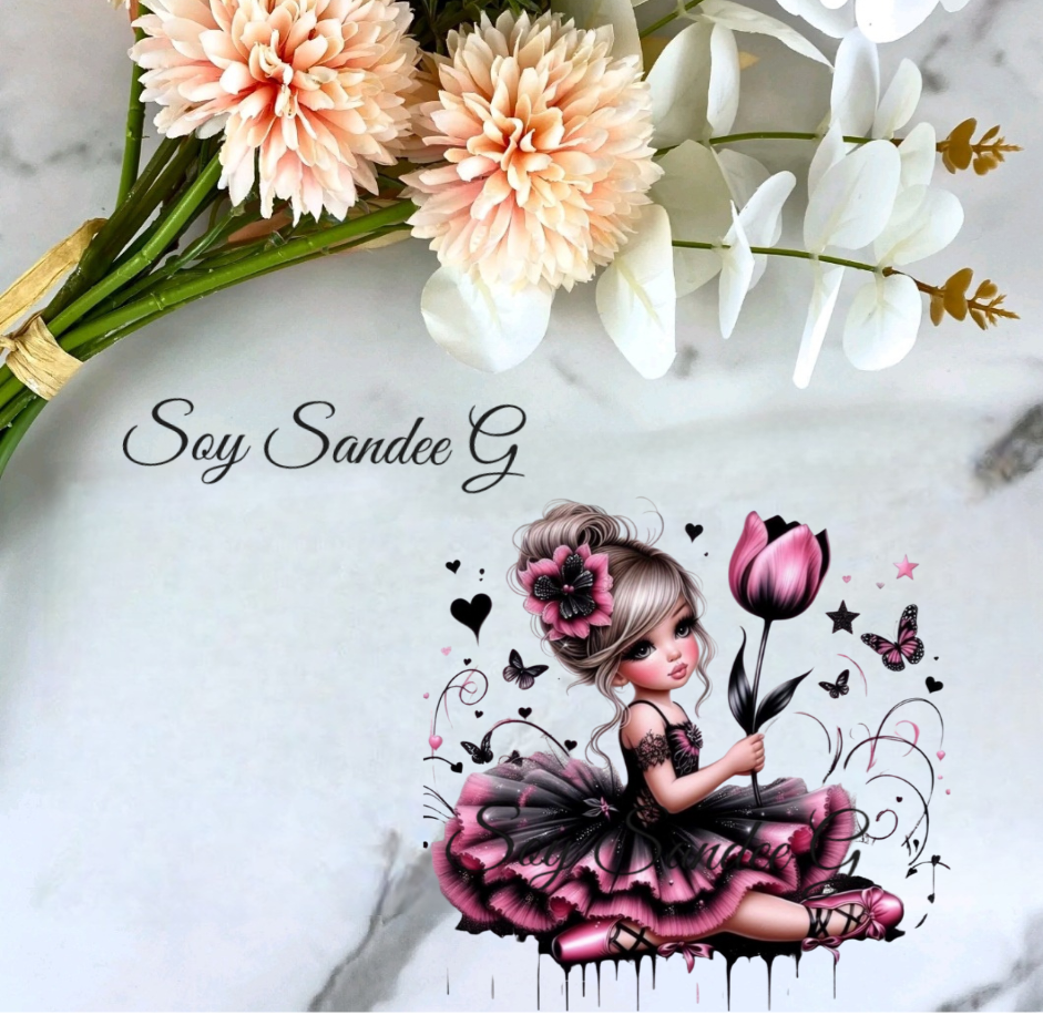 Pink Ballerina - Small UVDTF Decal for cups/hard surfaces sticker