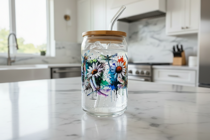 Dragonflies & Daisies - UVDTF Wrap for cups/hard surfaces sticker