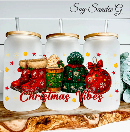 Christmas Vibes - UVDTF Wrap for cups/hard surfaces sticker