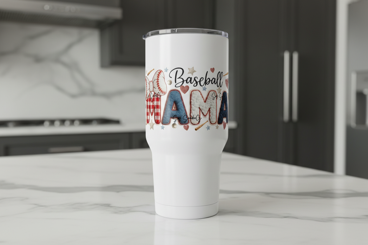 Baseball Mama - UVDTF Wrap for cups/hard surfaces sticker