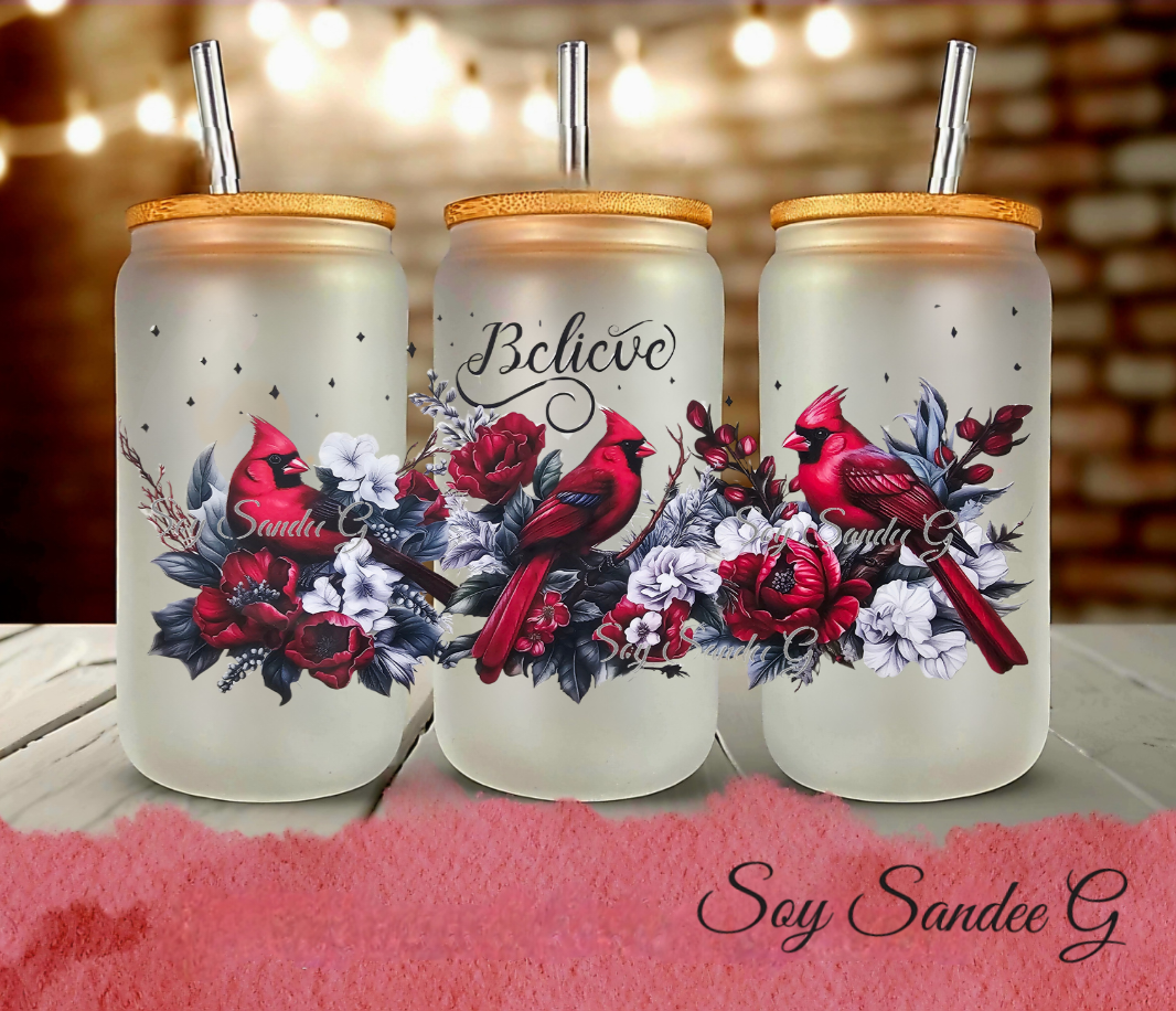 Believe Cardinal - UVDTF Wrap for cups/hard surfaces sticker