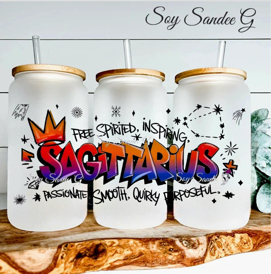 Graffiti Sagittarius - UVDTF Wrap for cups/hard surfaces sticker